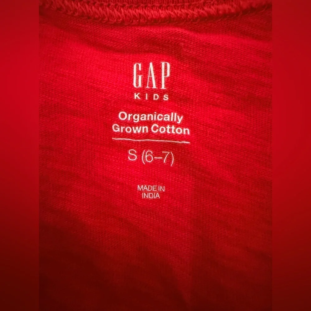 GAP Kids Red Tank Top Organically Grown Cotton Size S (6-7)
